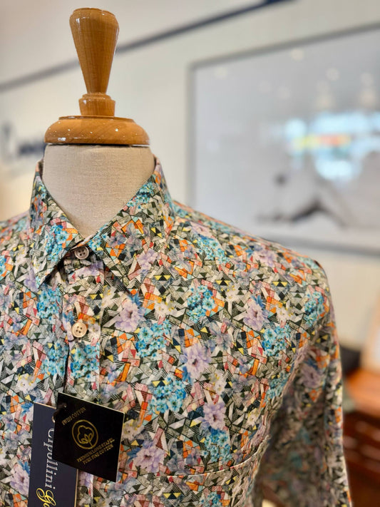 Multi Colour Geo Swiss Cotton Shirt