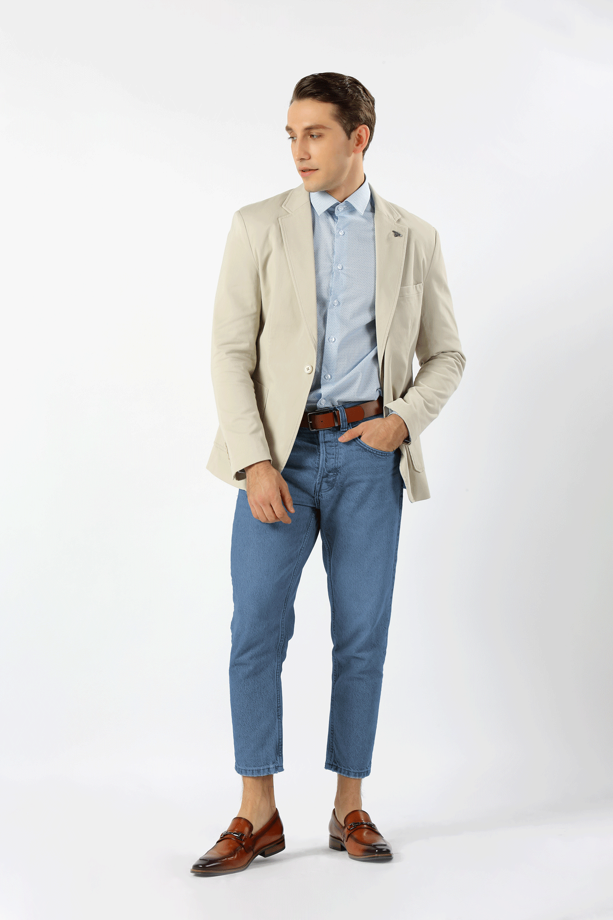 Bone Cotton Sports Jacket