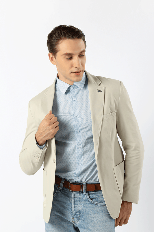 Bone Cotton Sports Jacket