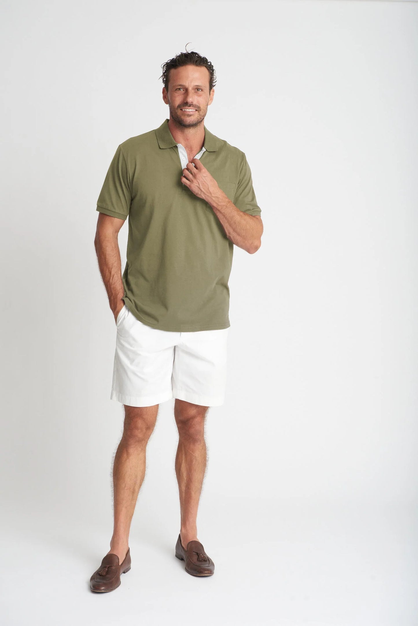 Sage Cotton Polo