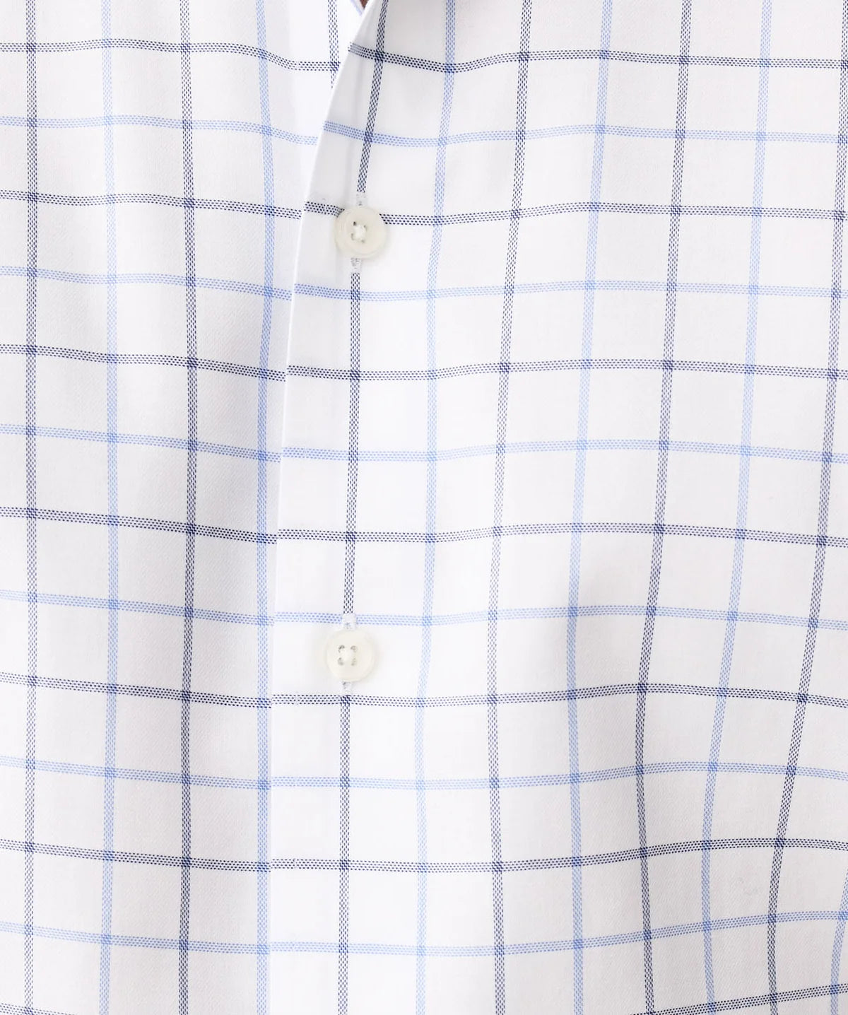 White Non Iron Twill Check