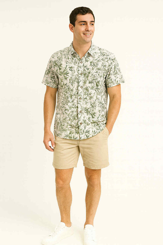 Green Bamboo Linen Shirt