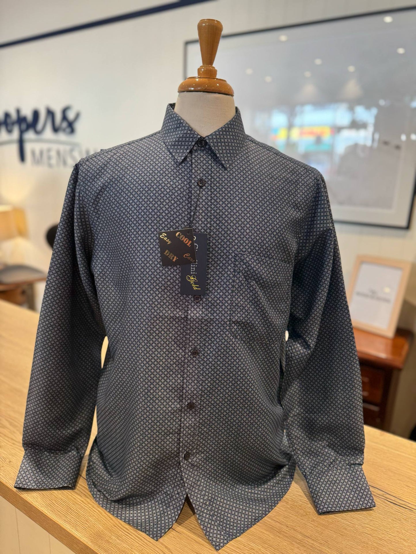 Navy Neo Microfibre Shirt
