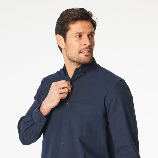 Plain Navy Dress Shirt