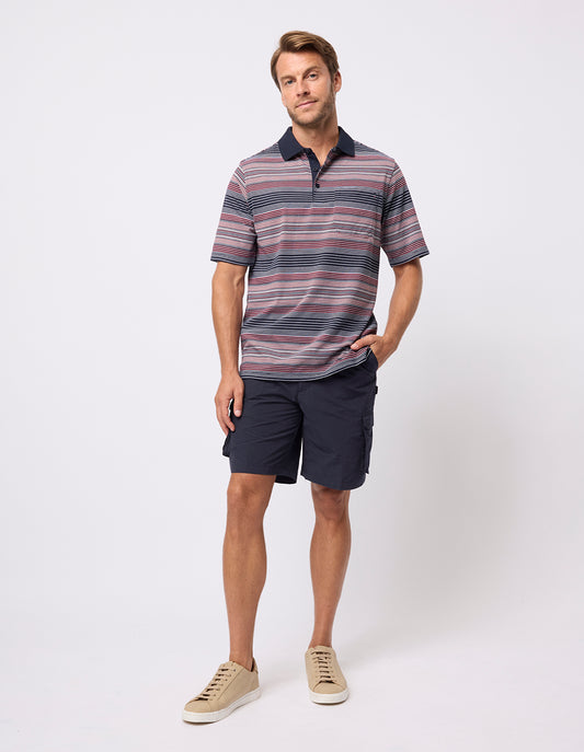Garnet Stripe Polo