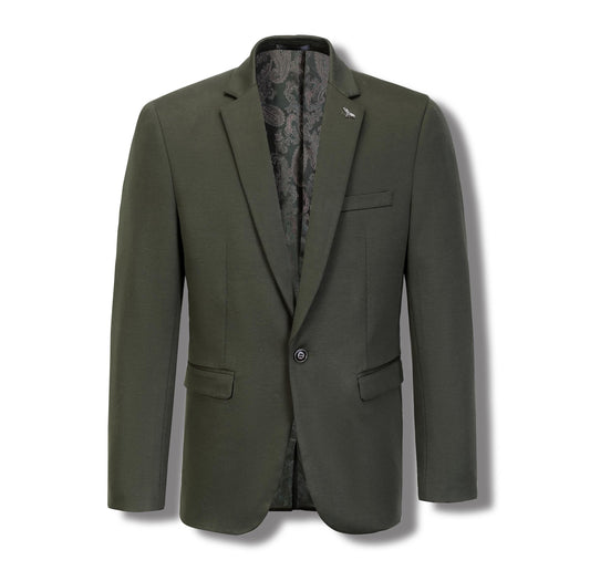 Isaac Olive Stretch Blazer