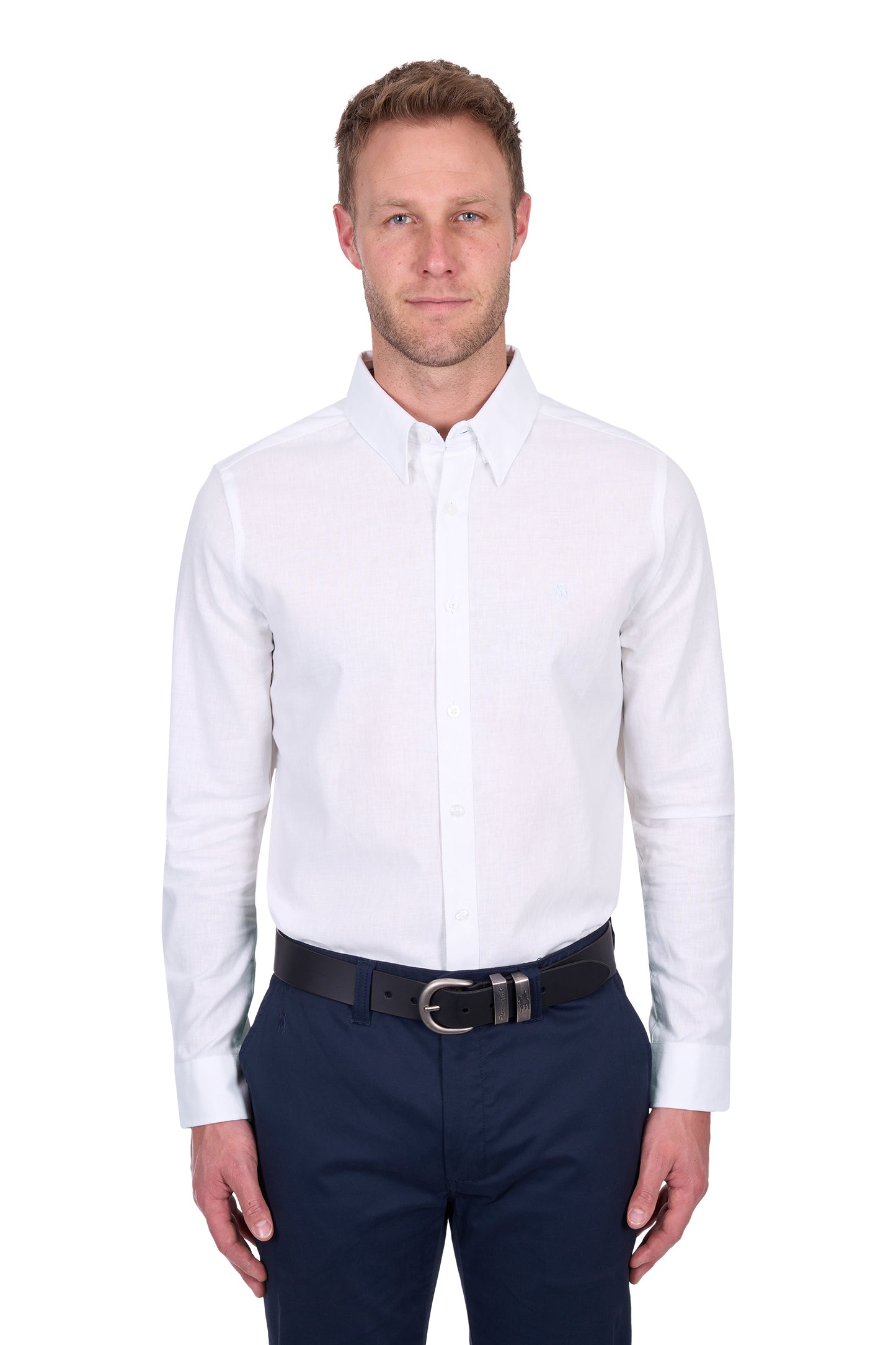 TC White Long Sleeve Linen Shirt
