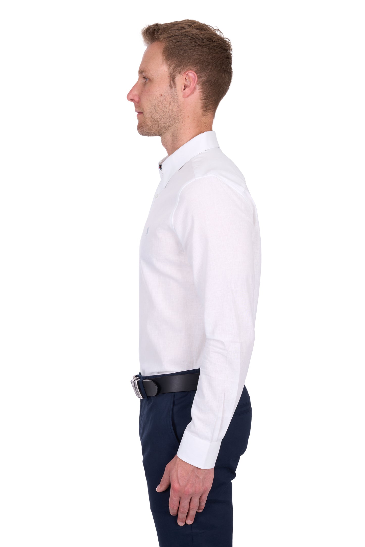 TC White Long Sleeve Linen Shirt