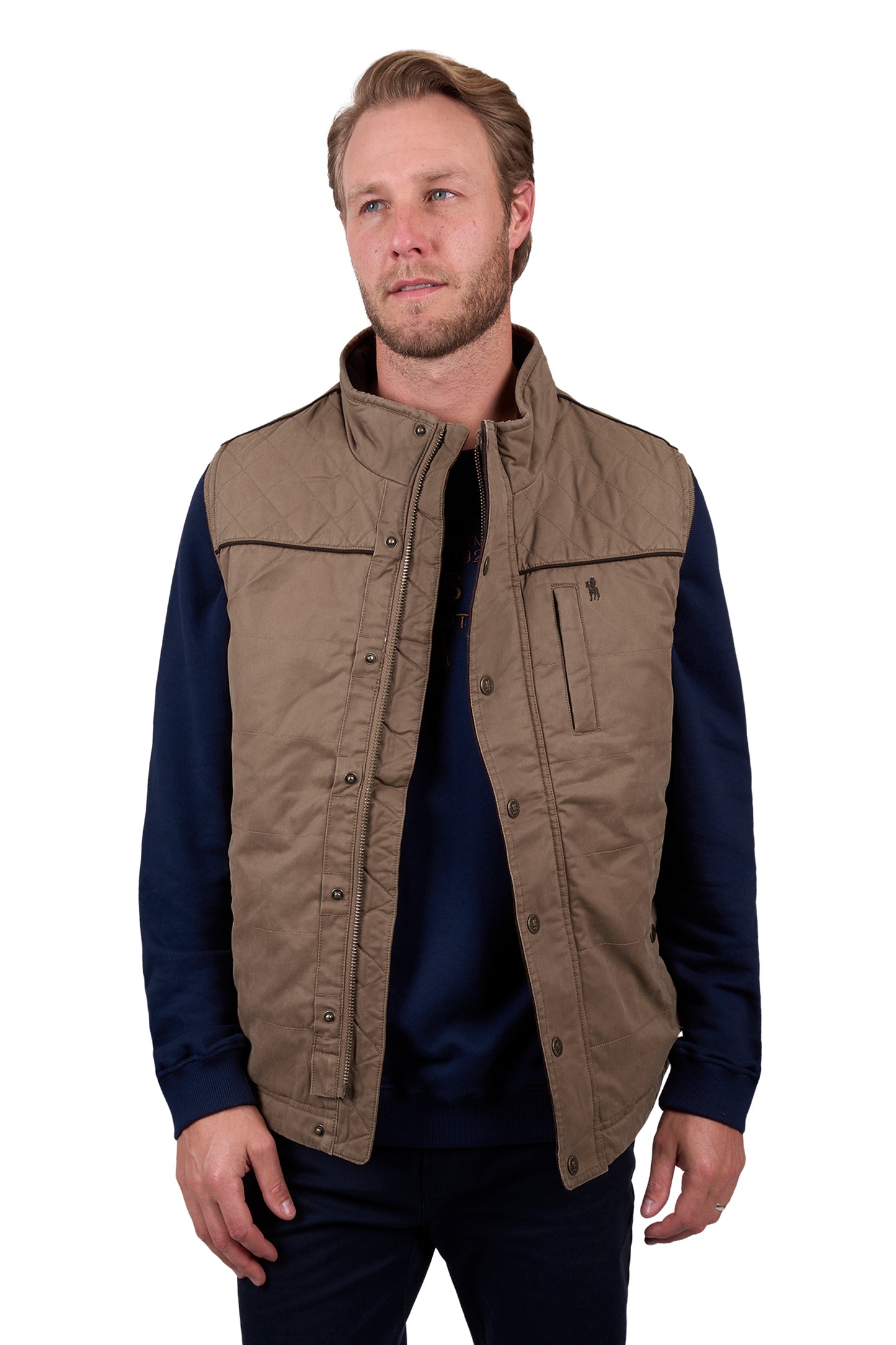 Stan Faux Oilskin Vest