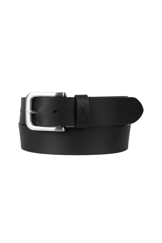 Cam Black Leather Belt