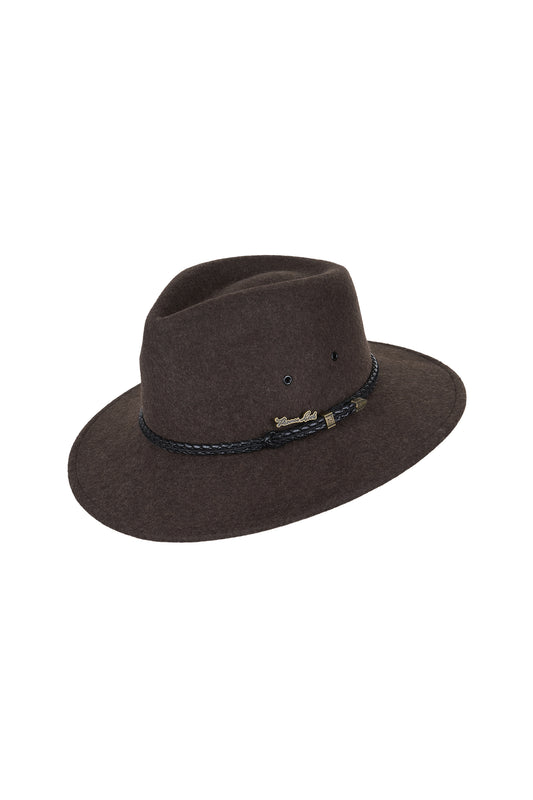 Dark Brown Crushable Wool Hat