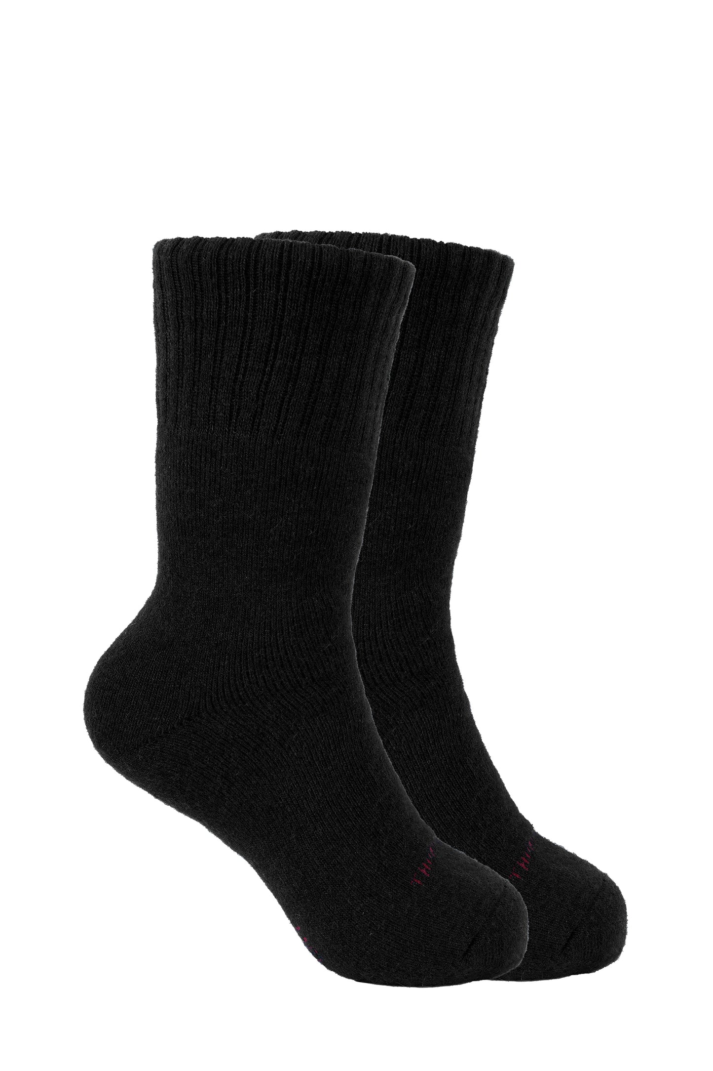 Black Merino Wool Socks - Twin Pack