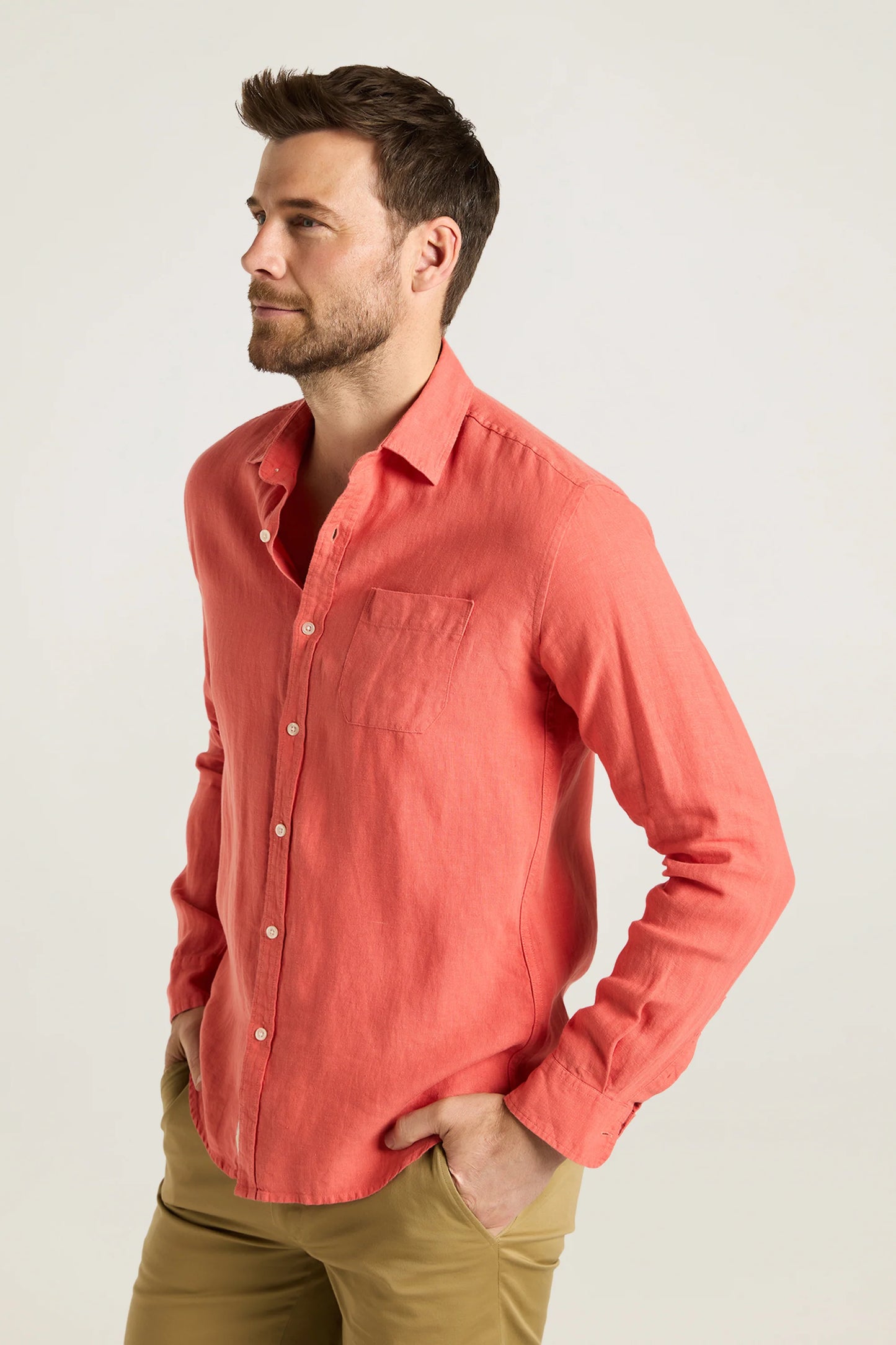 Melon Linen Shirt