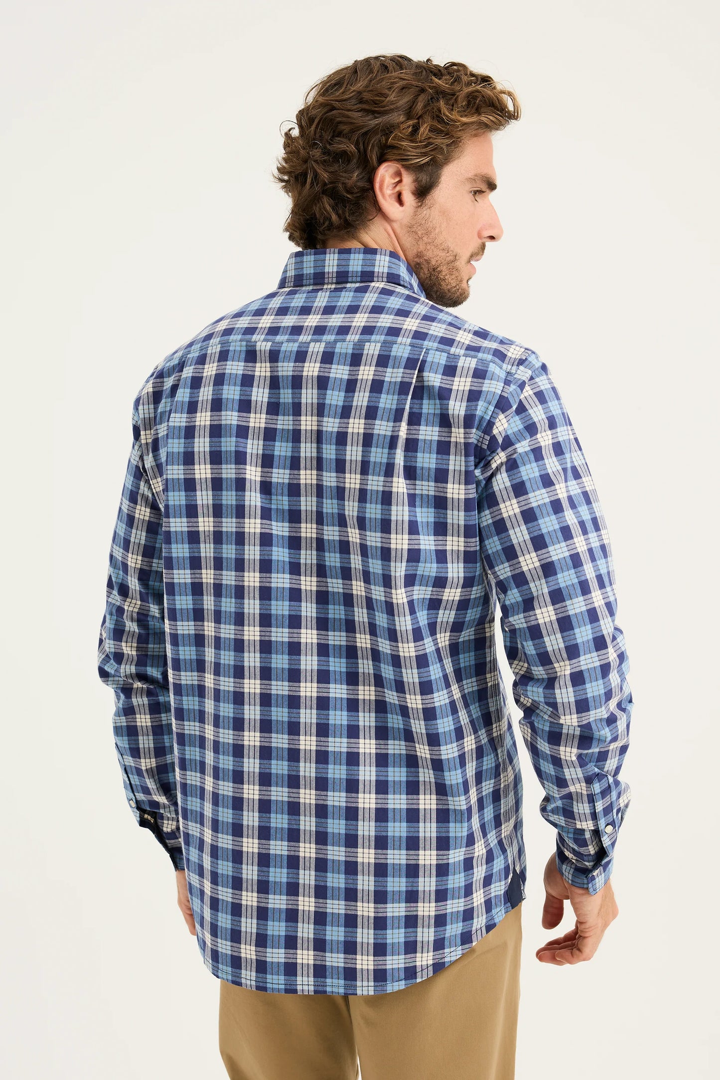 Indigo Check Cotton Shirt