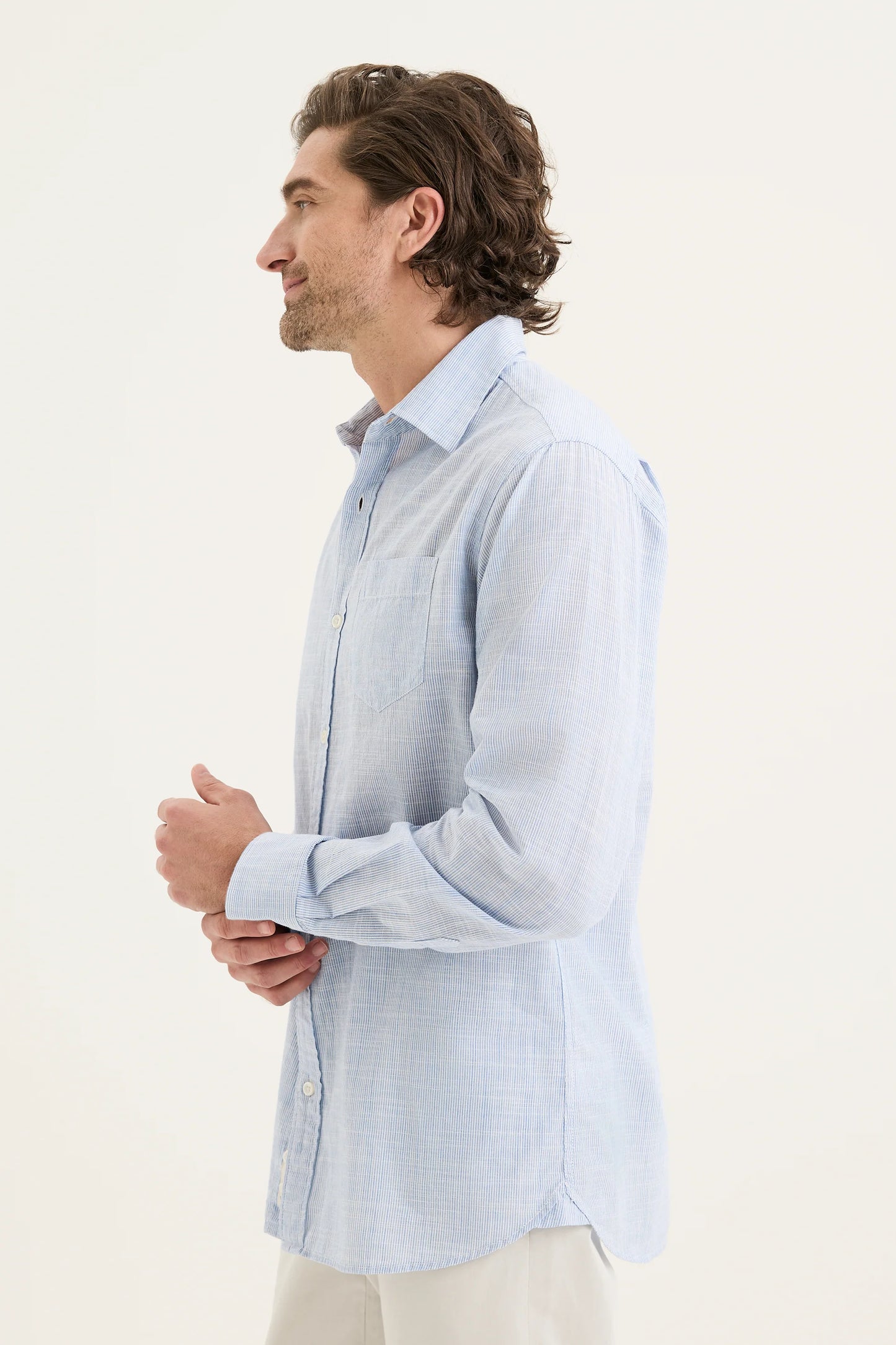 Sky Stripe Linen Shirt