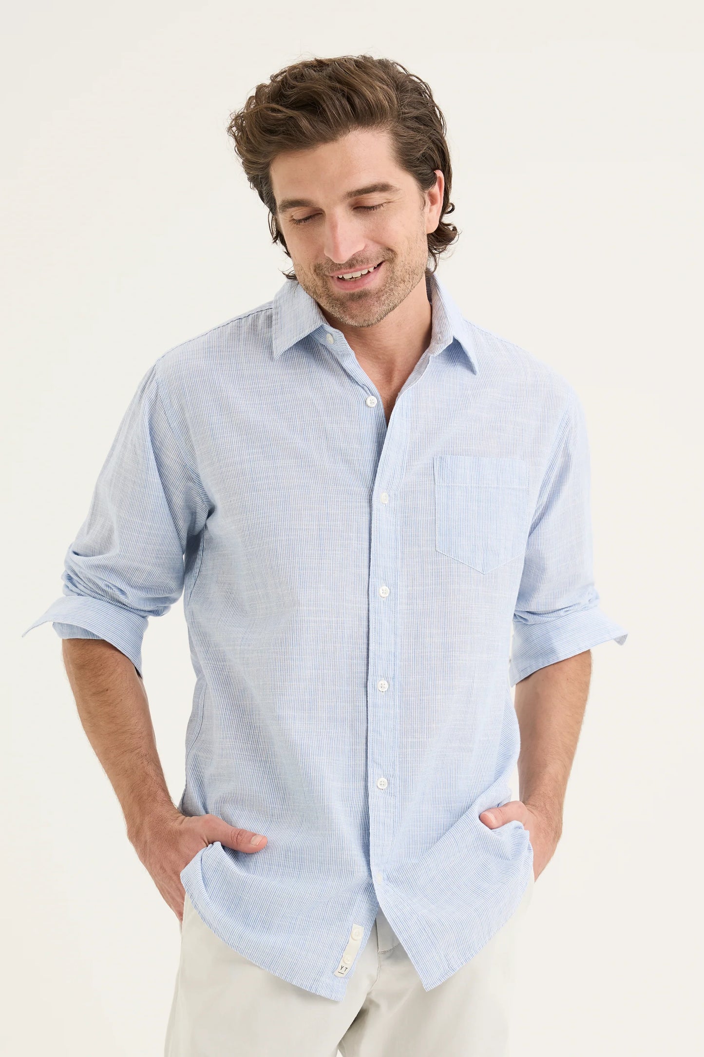 Sky Stripe Linen Shirt