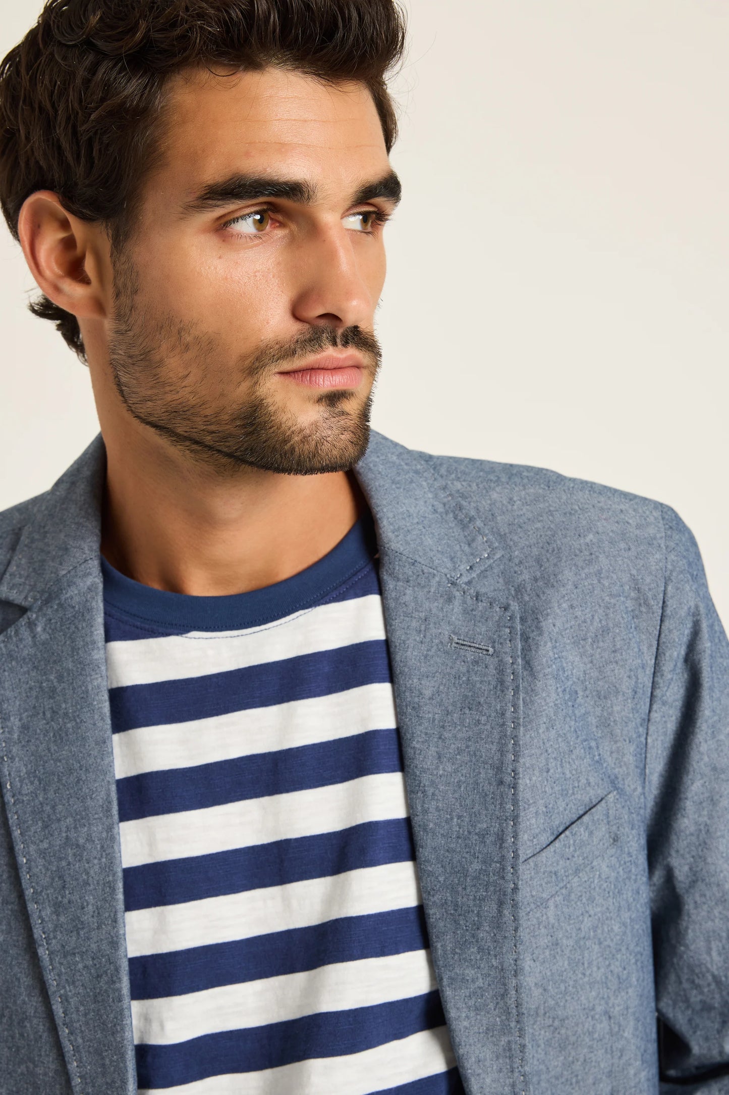 Chambray Cotton Blazer