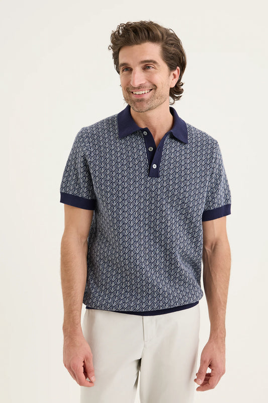 Navy Knit Polo