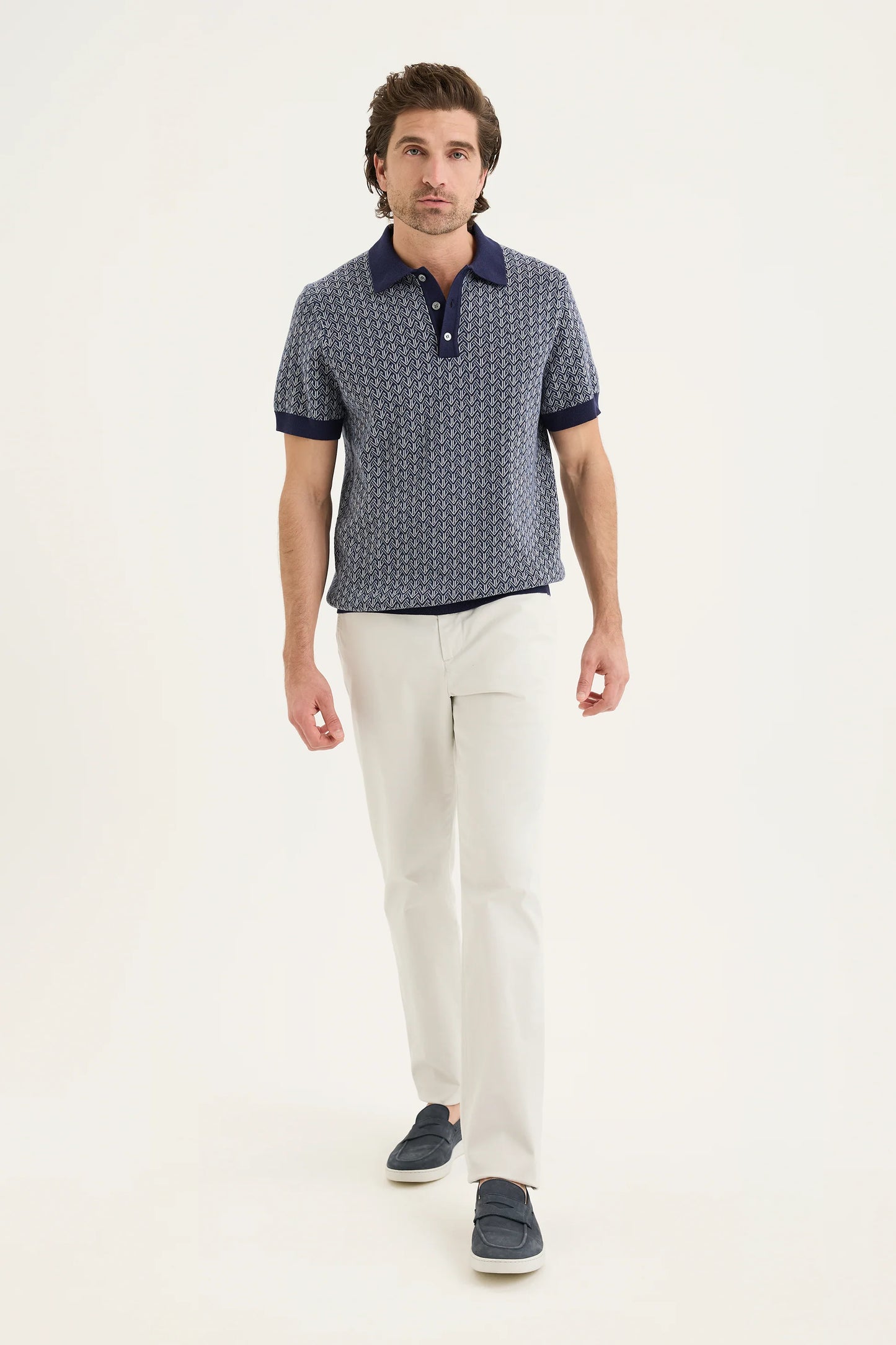Navy Knit Polo