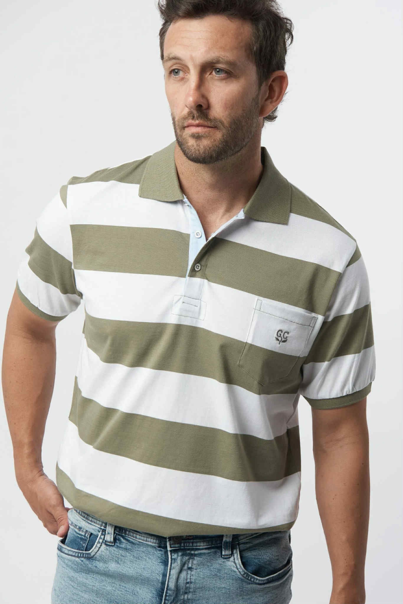 White Sage Cotton Polo