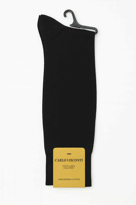 Black Mercerized Cotton Socks