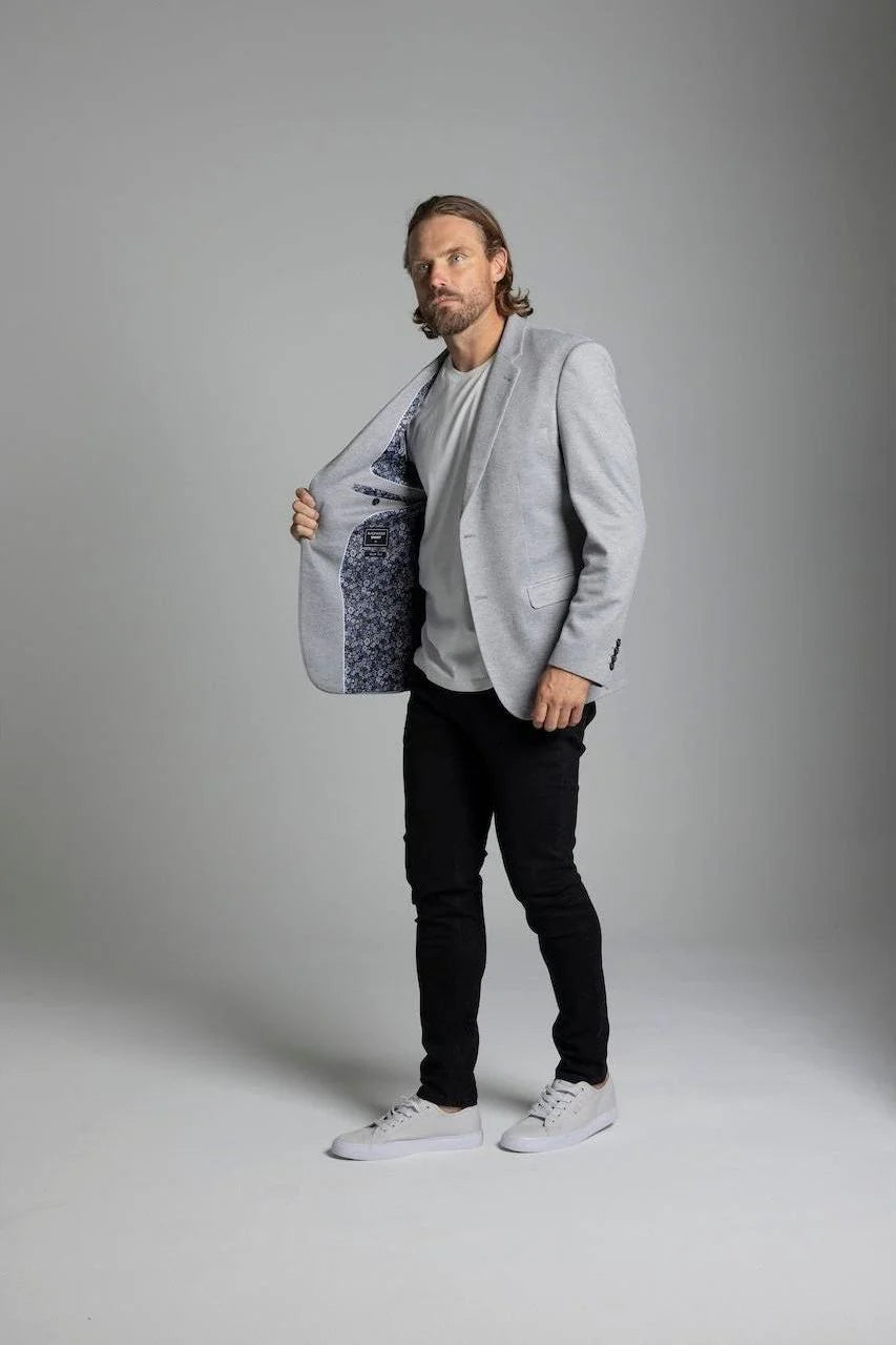 Grey Knit Blazer