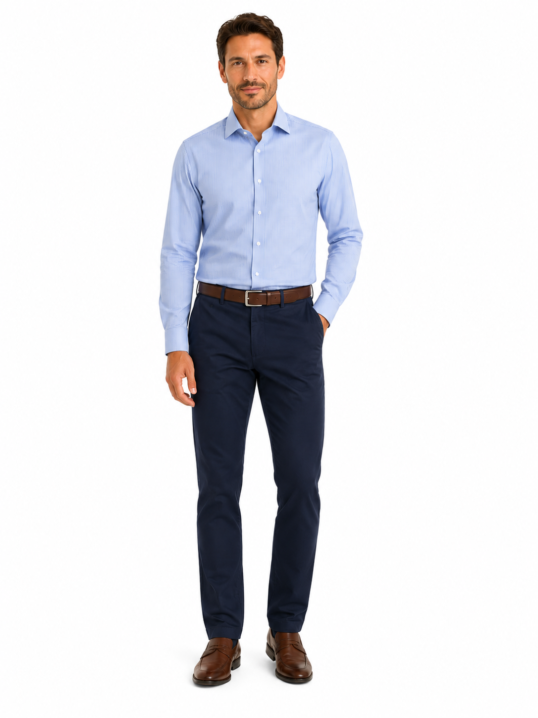 Sky Self Patterned Long Sleeve Shirt