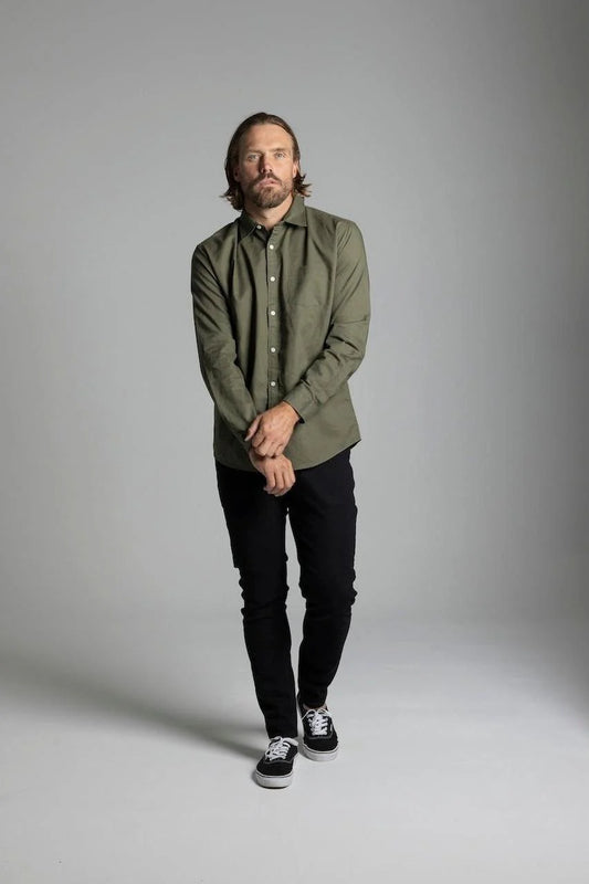 Avalon Khaki Long Sleeve Shirt