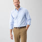 Blue Non Iron Twill Check Long Sleeve Shirt
