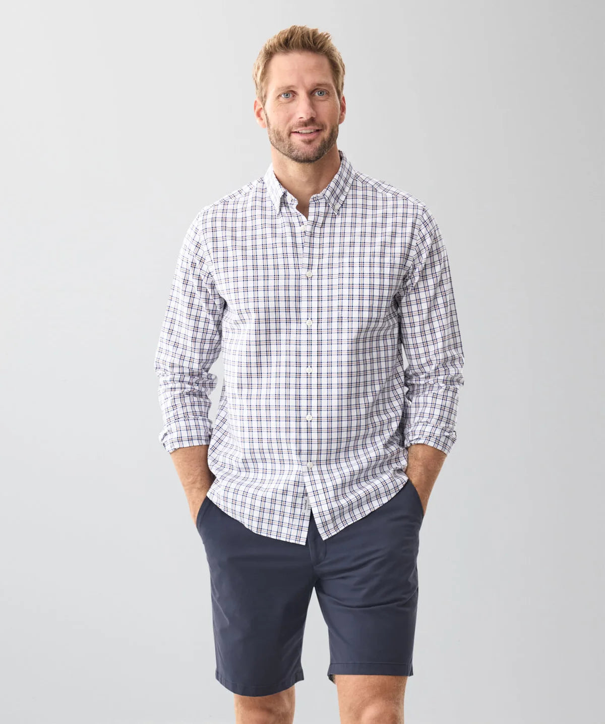 Casual Multi Check Long Sleeve Shirt
