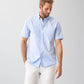 Sky Blue Easy Care Dobby Check  Short Sleeve Shirt