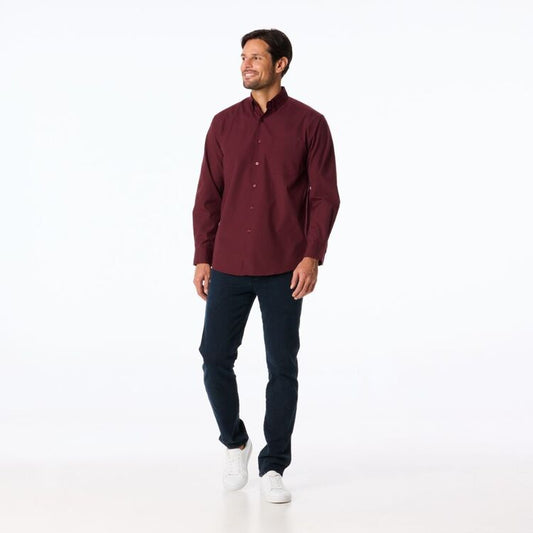 Plain Burgundy Dress Shirt
