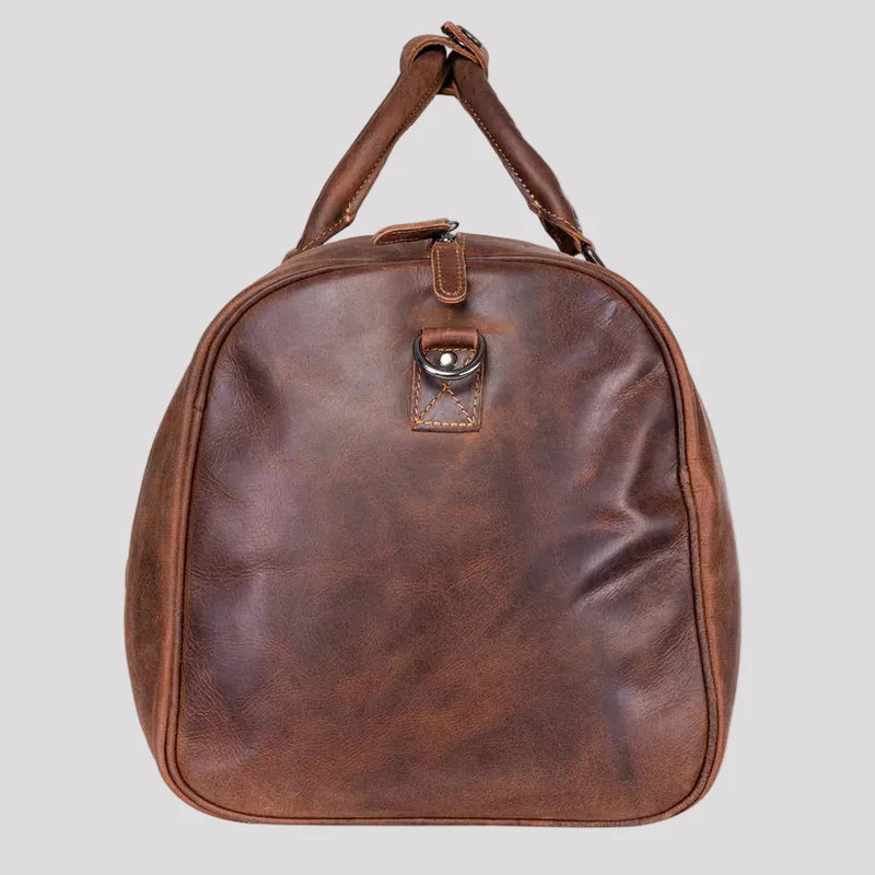 100% Leather Pioneer Duffel Bag