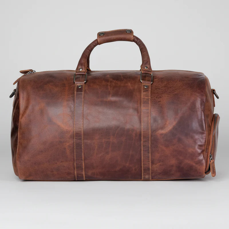 100% Leather Pioneer Duffel Bag