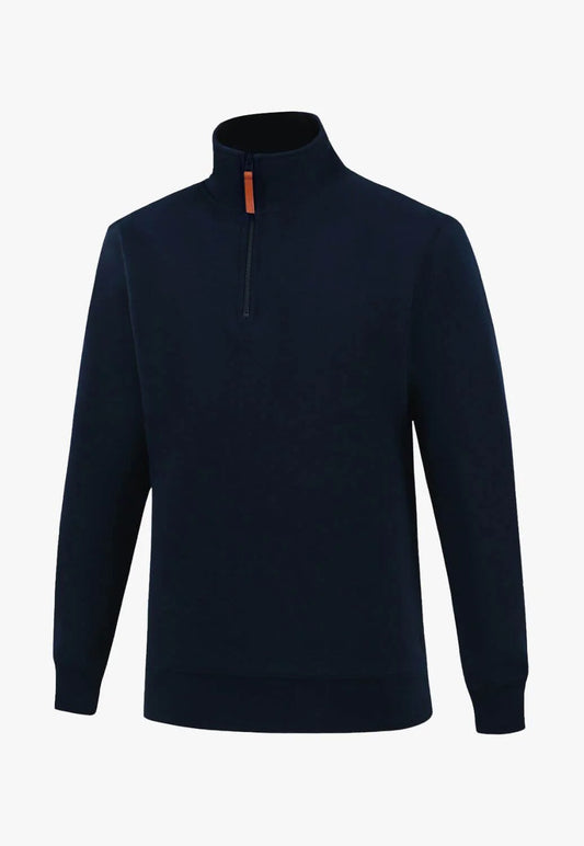 Navy Quarter Zip Fleece Jumper