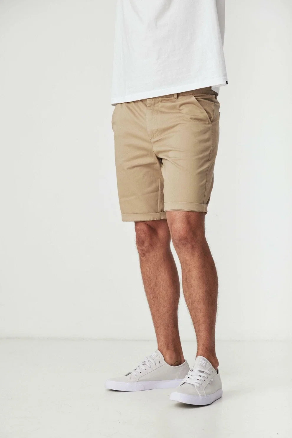 Stone Chino  Stretch Shorts