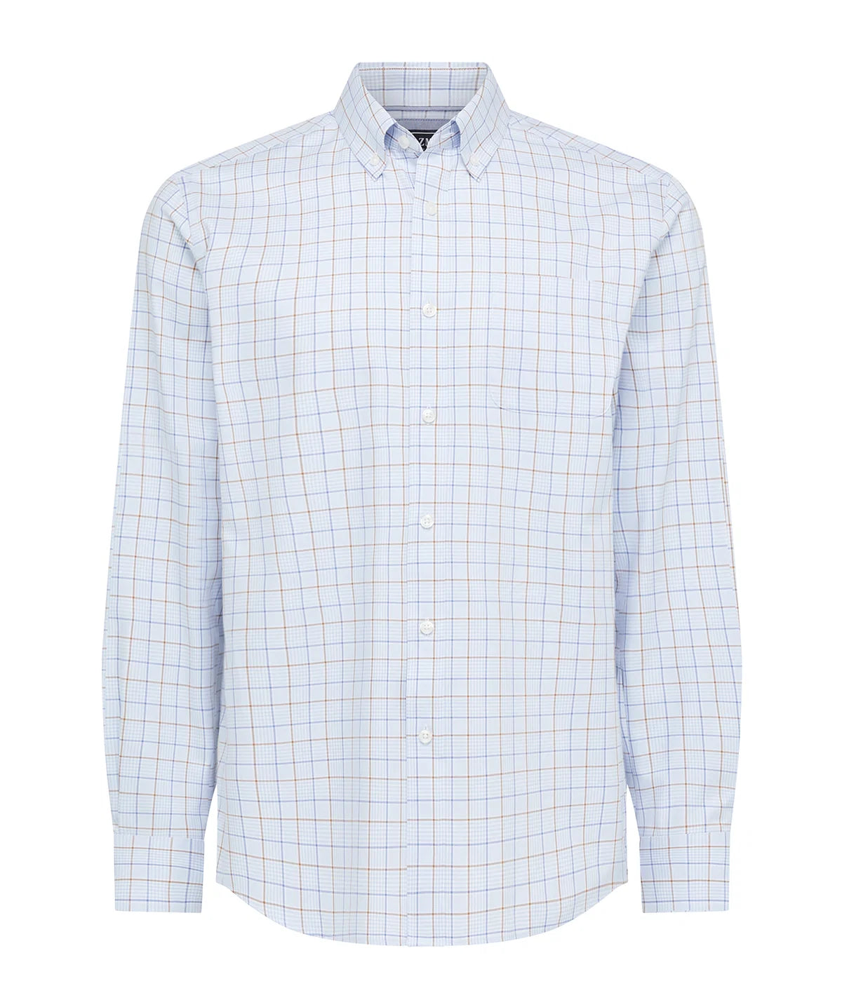 Sky Blue Easy Care Multi Check Shirt