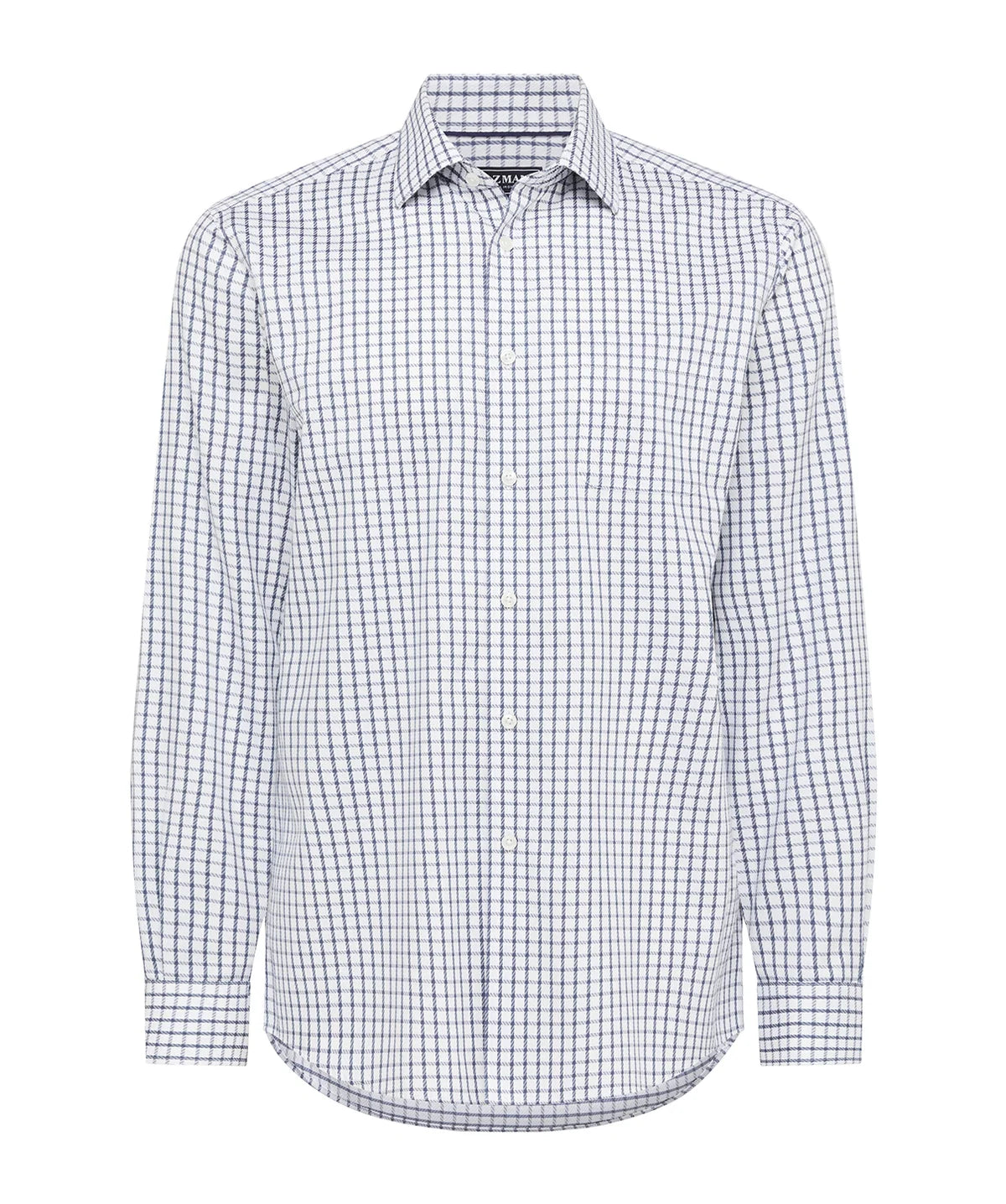 Vintage Indigo Non Iron Dobby Check Long Sleeve Shirt