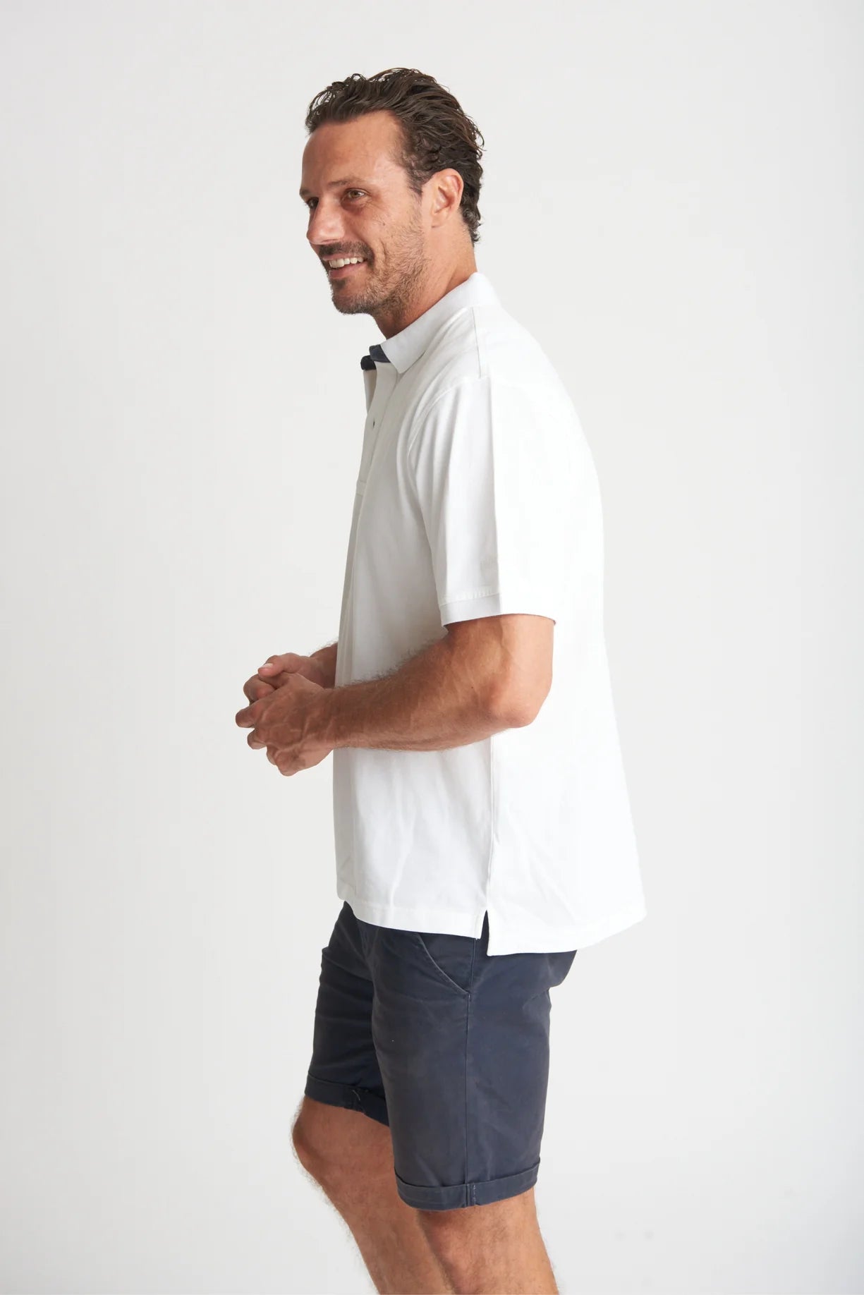 Plain White Cotton Polo