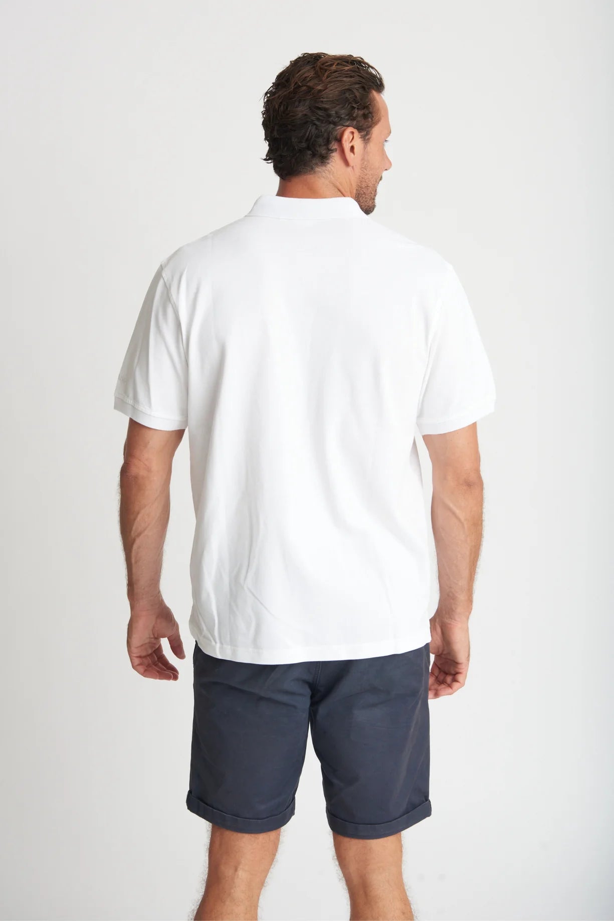 Plain White Cotton Polo