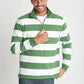 Green & White Stripe Rugby