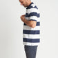 Navy White Stripe Polo