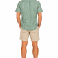 Green Gingham Short Sleeve Cotton Shirt