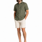 Khaki Short Sleeve Linen Shirt