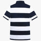 Navy White Large Stripe Polo