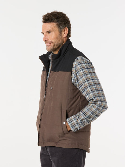 Mocha Quilted Vest