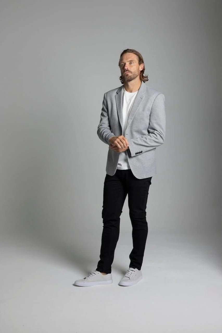 Grey Knit Blazer