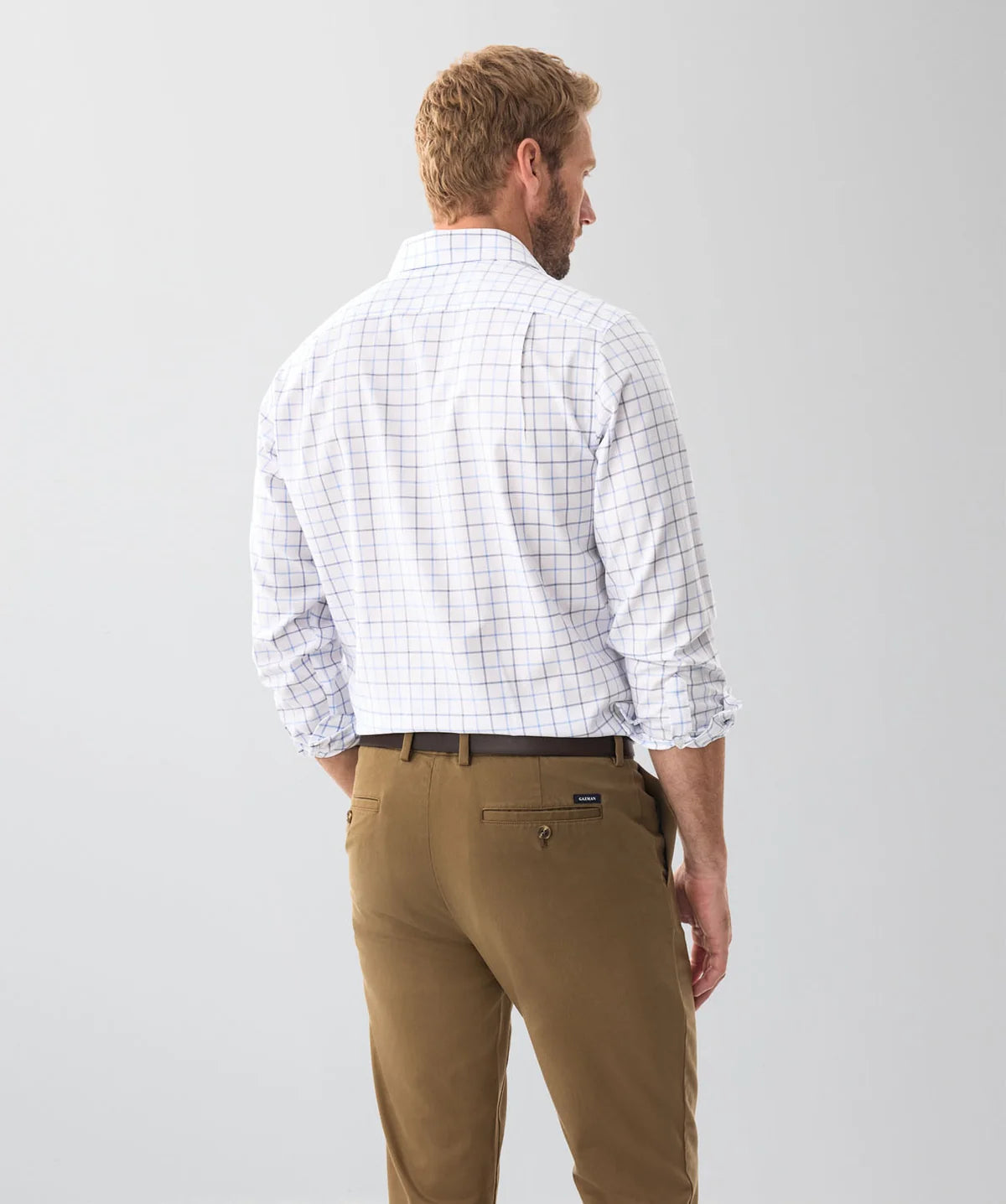 White Non Iron Twill Check