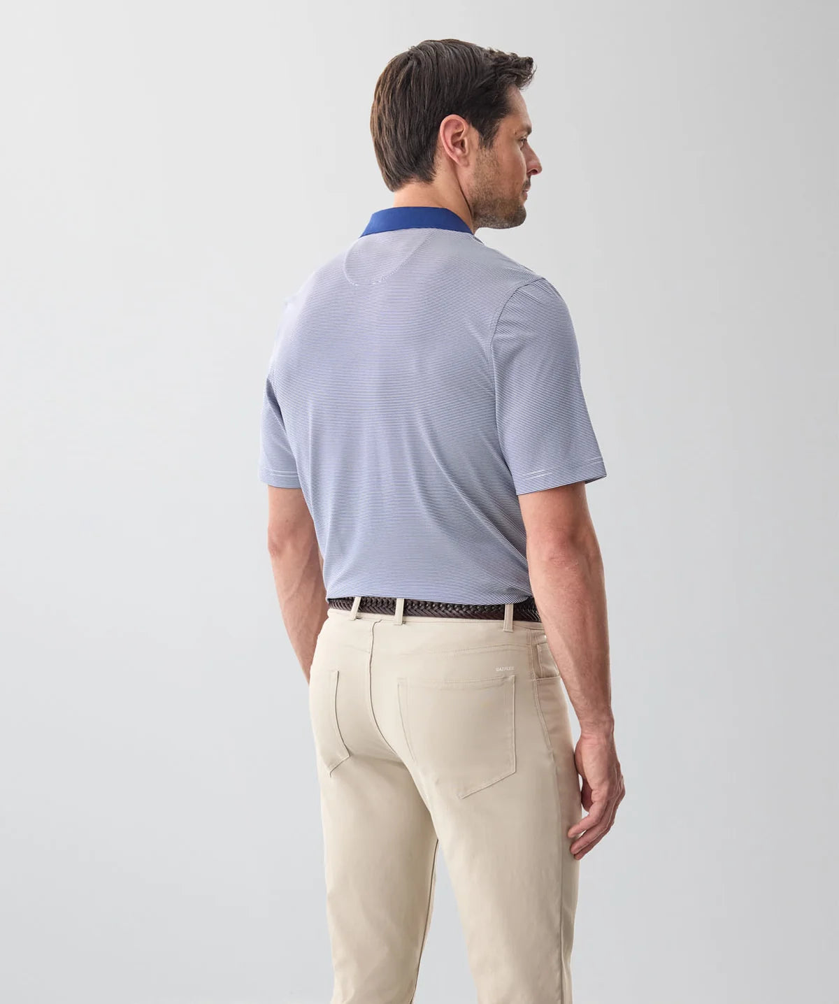 Dark Navy Gazflex Stripe Polo