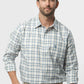 Beige Navy Check Shirt